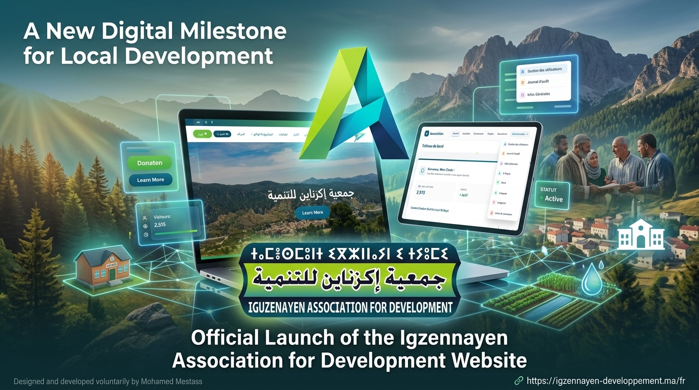 Un nouveau jalon numérique pour le développement local : Lancement du site web officiel de l'Association Igzennayen pour le Développement